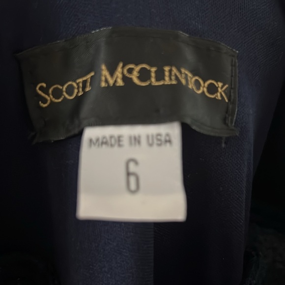 VINTAGE Scott McClintock by Jessica McClintock Gown 6 Prom Velvet 80's 90's - Picture 6 of 6